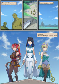 A female knight gives birth to an orc child. / 敗北騎士はオークの雌になる Page 2 Preview