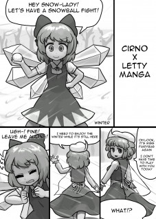 Chinko Cirno x Futsuu Letty no Suikan Manga / ちんこチルノ×ふつうレティの睡姦漫画 [Ninniku] [Touhou Project]